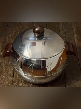 Vintage West Bend Penguin Ice Bucket Mid-Century Modern Barware Chrome Stainless